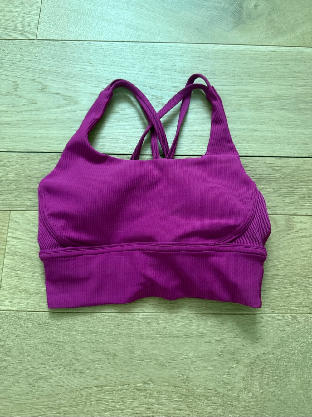 lululemon athletica Raspberry Ribbed Strappy Sports Bra